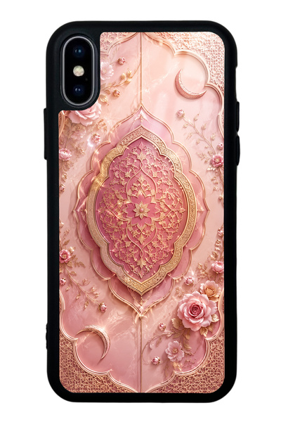 Spoyi iPhone X Blush Crescent Palace Design Glossy Phone Case