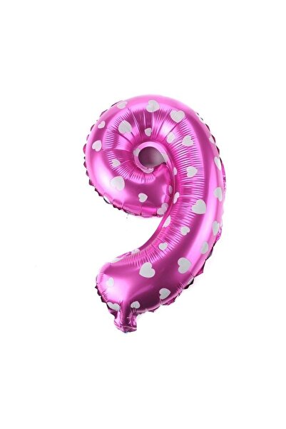 Baloane Vesele Balon Cifra 9 Roz CFRH7-9