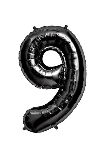 Baloane Vesele Balon Cifra 9 Negru CFR16-9