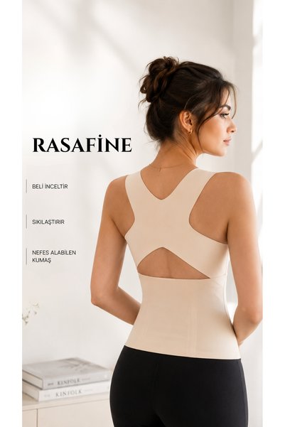 RASAFINE حمالة صدر مشدّدة مع وسادات قابلة للتعديل ومشبك قابل للضبط