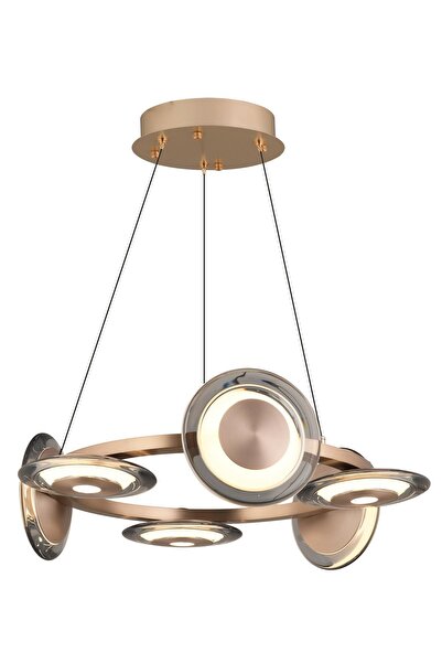 Avonni AV-7015-8019-60 Vizon Kaplama Klasik Avize LED Metal Cam H: 100 cm, Ø:...
