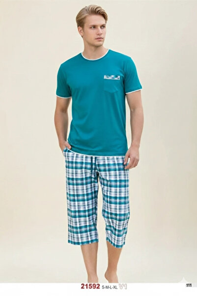ALFA AKSESUAR 03 21592 men's summer plaid pajama