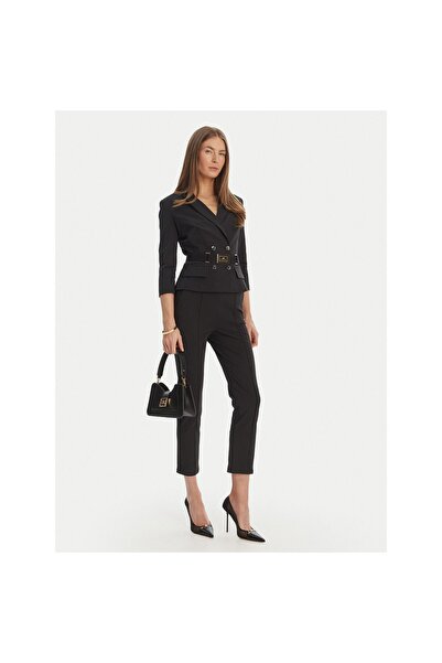 Elisabetta Franchi Pantaloni de damă din material textil PA13261E2 Negru