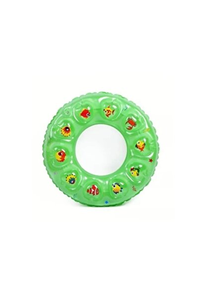 OEM Colac de înot, Model pește, 70 cm, verde