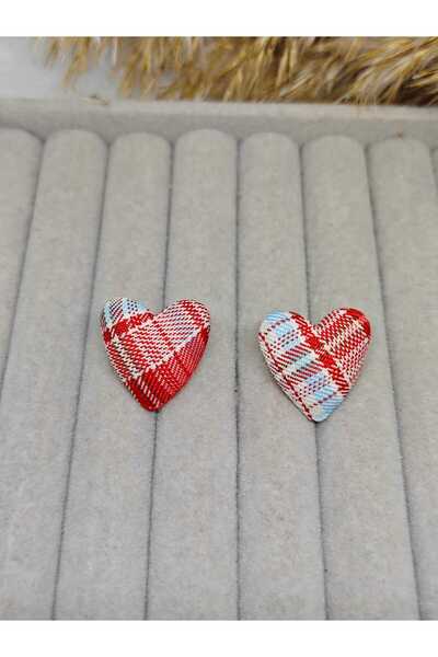 ZEYKU ACCESSORİES Elegant Textured Layered Three-Dimensional Design Heart Ear...