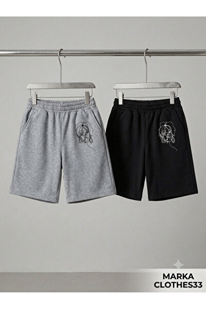 Gutsy 2-Pack Shorts Thin Summer Sweat-Absorbing Women's Face Printed Women's ...