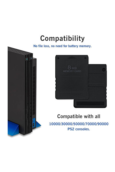 GENERIK بطاقة ذاكرة ( Memory Card ) لجميع أجهزة البلايستيشن 2 بسعة ( 8 ميجابايت )