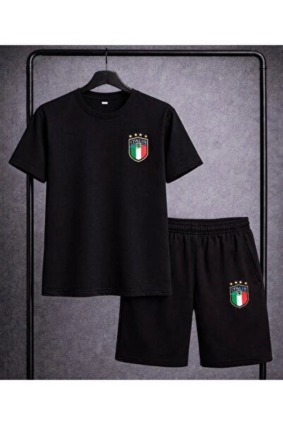 CLOTHES33 T-Shirt Shorts 2-Piece Combination Thin Summer Sweat-Absorbing Ital...