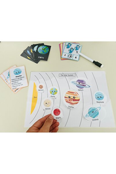 Loyameri Kidsshop Space-Planets Cirt Cirtli Activity and Educational Cards wi...