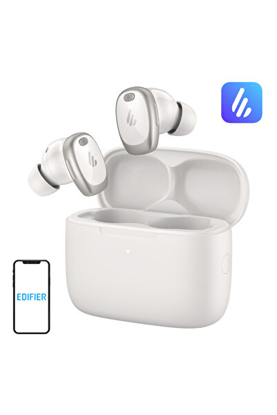 Edifier Căști TWS pentru Apple cu ANC și anulare a zgomotului, wireless, albe
