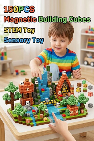 Generic 150 Pcs Abs Magnetic Building Cubes Set Stem Construction Game Strong...