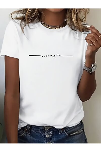 212Wear تي شيرت نسائي بسيط وناعم برقبة مستديرة وأكمام قصيرة، قابل للغسل في ال...