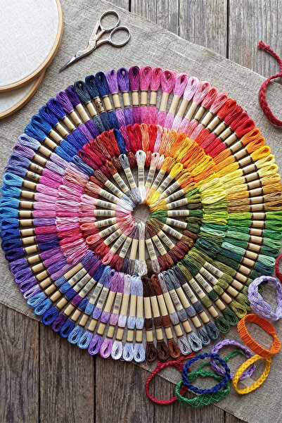 sgshobby Muline Embroidery Thread Set 100 Pieces Mixed Colors - Cross Stitch,...