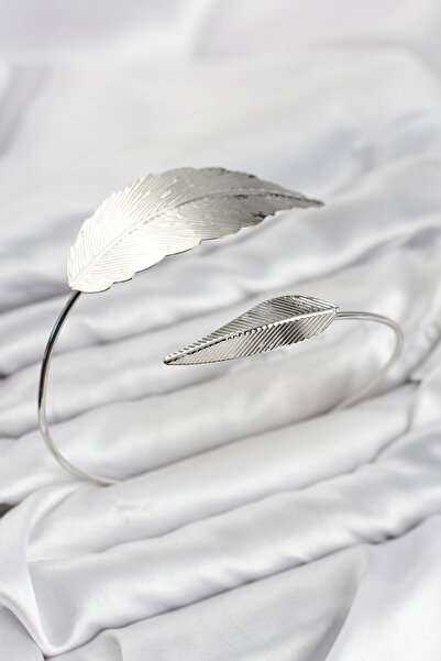 OGHAMAY Pazu Bracelet Silver Color Brass Leaf Model