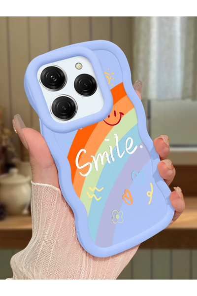 Hontinga Tecno Spark 20 Pro Compatible Case Camera Protector Blue Silicone Co...
