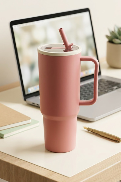 Kitchen Life 1300 ml Big Mug Large Size Water Bottle with Handle and Straw