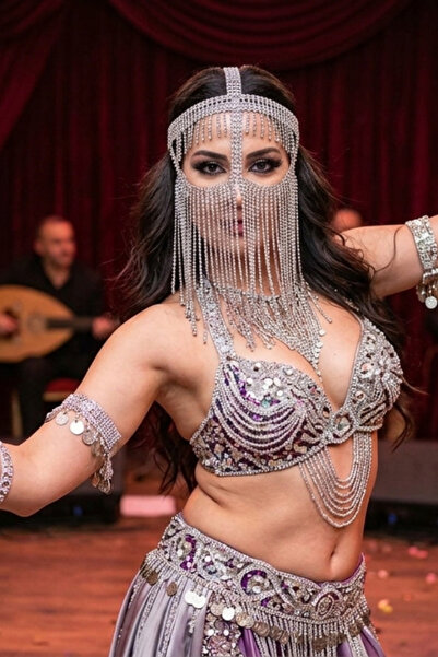 shop Zarif Dansöz Yüz Maske Işıltılı Gece Aksesuarı-Kostüm Tamamlayıcı