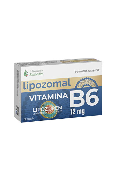 Remedia Vitamina B6 Lipozomală 12mg 30 capsule