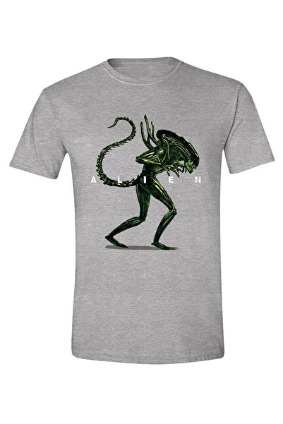 Pcmerch Tricou barbati, Pcmerch, Alien Full Side, gri, licentiat, XL INTL