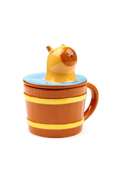 Puckator Cana ceramica cu capac - Capybara, 300 ml