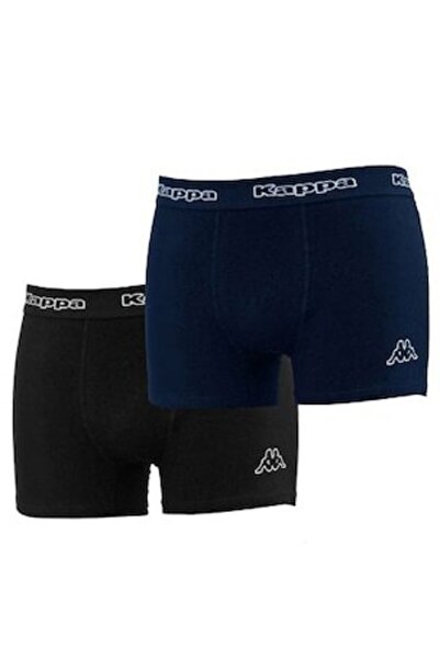Kappa Set de 2 boxeri bărbătești, bandă elastică cu logo, LOGO BEN 2PACK, Ble...