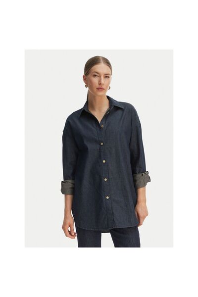 Armani Exchange Cămașă de blugi pentru femei XW002258 AF21337 Bleumarin