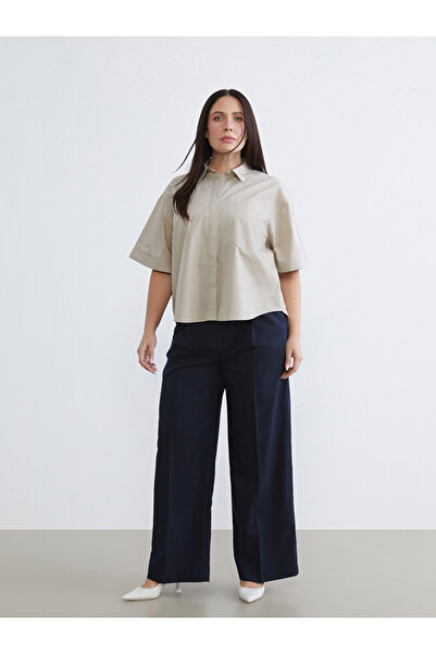 LC Waikiki Relaxed Fit Wide Leg Pleated Women's Pants