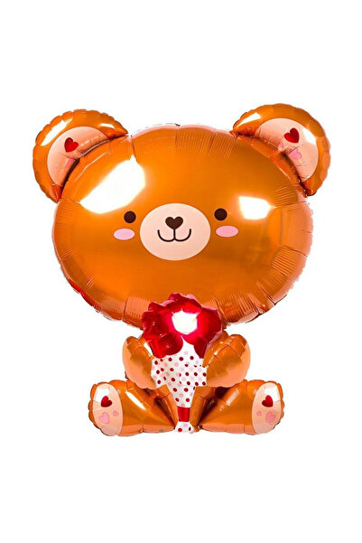 Godan Balon folie urs cu trandafir multicolor 51x48cm