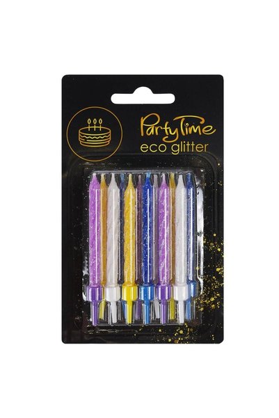 Arpex Lumanari de aniversare PartyTime glitter, lumanari de tort, cu suport, ...