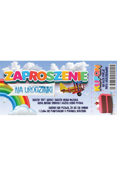 Yeku Invitatii de zi de nastere YEKU, hartie 350g, acoperire UV, perforate cu...