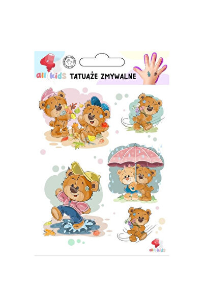 All4Kids Tatuaje lavabile/tatuaje temporare pentru copii Ursuleti dragalasi, ...