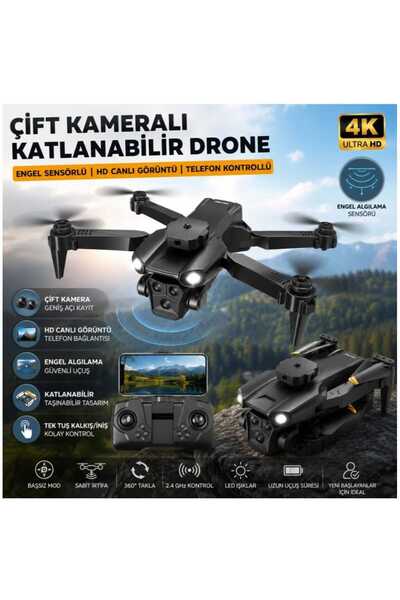 Aksoy Toys Uzaktan Kumandalı Çift Kameralı HD Görüntü Aktarımı Engel Sensörlü...