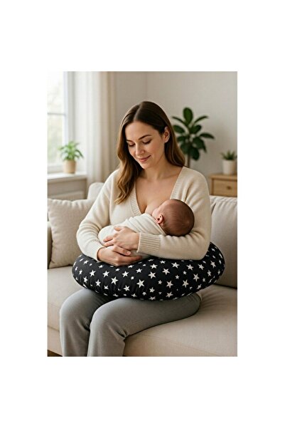 Empressco Newborn Black Breastfeeding Pillow and Baby Support Cushion