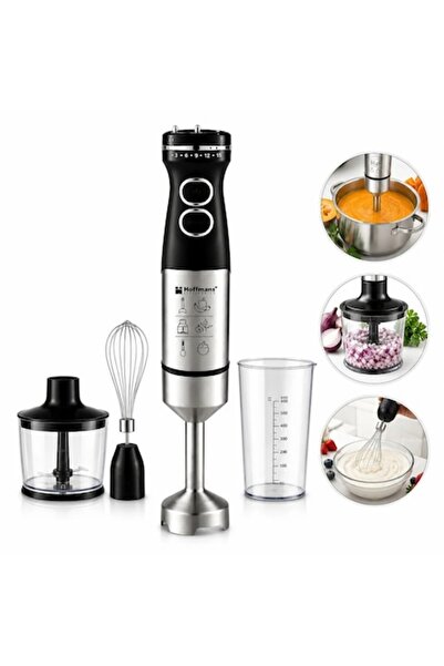 Hoffmans Electronics Set mixer blender vertical 5 în 1 Hoffmans 1000W, motor ...