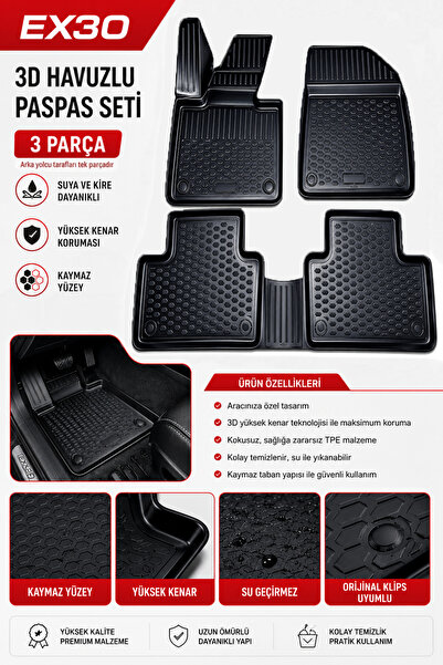 ELORCAR EX30 2025- SONRASI 3D PASPAS SETİ