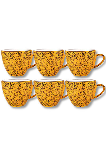 WILMAX ENGLAND Set 6 căni porțelan Colorboom, Galben, 300 ml, Wilmax