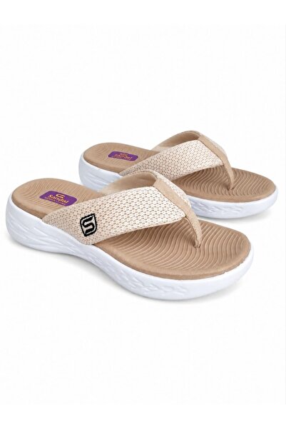 sandal spor Women's Flip Flops Sports Slippers Ss001-0288 Beige