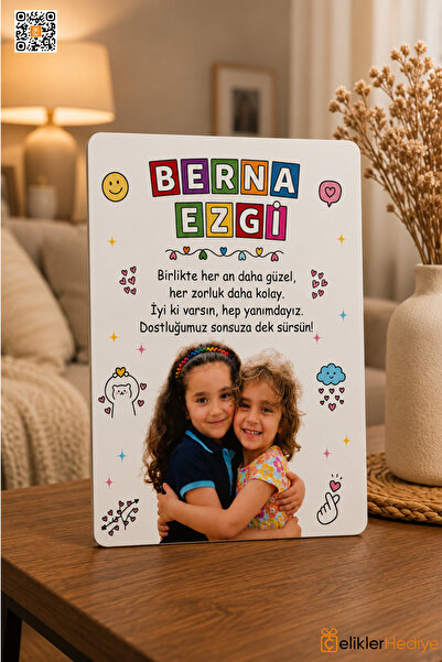ÇELİKLER HEDİYE Kişiye Özel Yapay Zekâ Çocukluk Anısı Metal Tablo Fotoğraflı ...