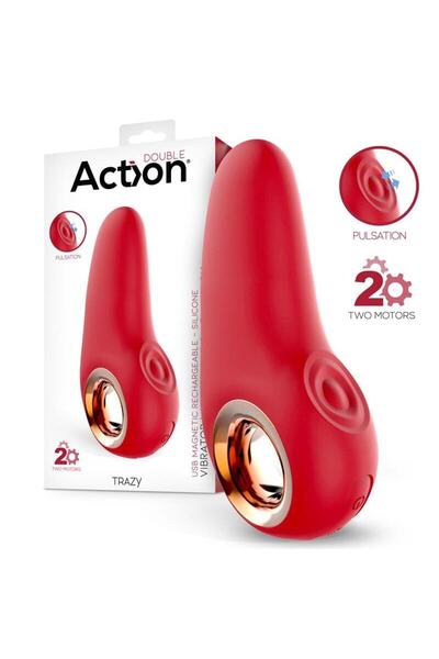 Other Δονητής ACTION Trazy Stimulator με Παλμική Δόνηση Εργονομικός - Κόκκινο...
