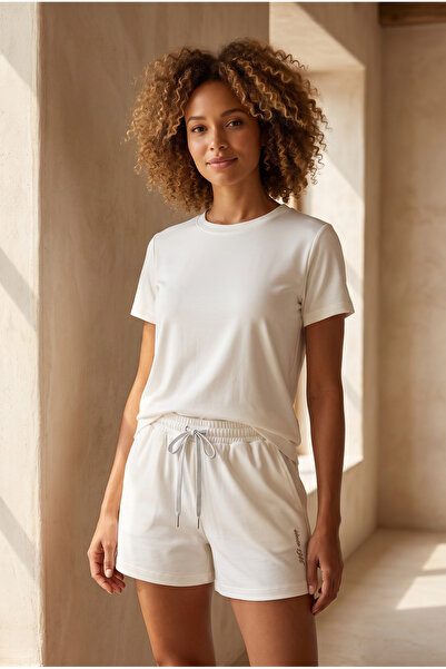 Katia&Bony Women's Basic Modal T-Shirt Ecru