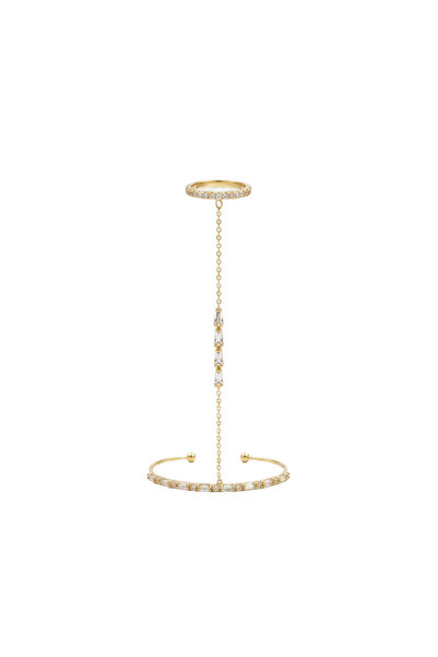 Charmist Steel Baguette Stone Clamp Şahmeran Gold
