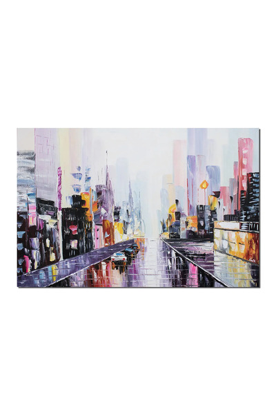 artnova Πίνακας αστικού τοπίου για σαλόνι, 150x100εκ., ζωγραφισμένος στο χέρι...