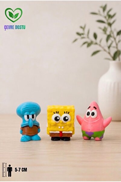 You Toys Sünger Bob+ Patrick + Squidward 3 lü Set Figür Oyuncak