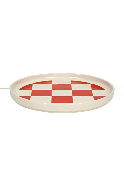 Evendi Plate, White/Light brown