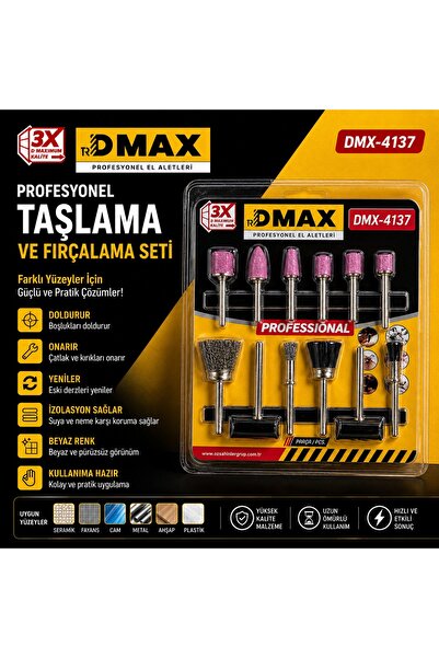 Profesyonel Taşlama ve Fırçalama Seti 10 Parça – Metal Taşlama Taşı ve Tel Fırça Uç Seti Mini Matkap / Gravür Makinesi Uyumlu