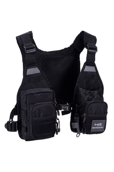 Choice1 Black Bassdash FV08 Ultra Lightweight Fly Fishing Vest for Men and Wo...