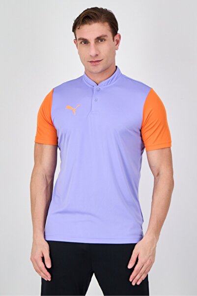 Puma Men Regular Fit Short Sleeve Cricket Polo Shirt, Lavender