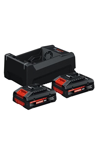 Bosch Επαγγελματικό Κιτ Εκκίνησης EXPERT 1600A0373J, 2x EXBA18V-40 4Ah, Φορτι...