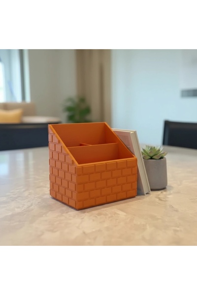 OEM Brick Textured Remote Control Organizer for Desk or Table