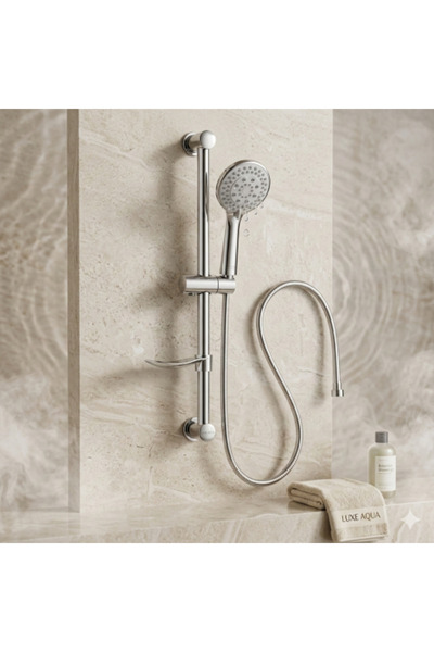 Black even Shower Rail with Chrome Speaker - Black Dawn